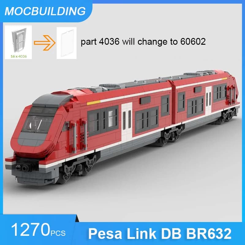 Blocs de construction MOC OBB intermédiaire/BR 1144, modèle de série de Train, briques assemblées à