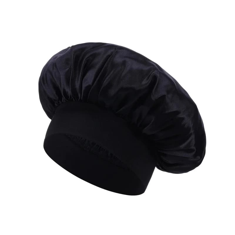 Bonnet pour femmes endormies, Bonnets en Satin Double couche avec bande élastique, Bonnet de nuit ch