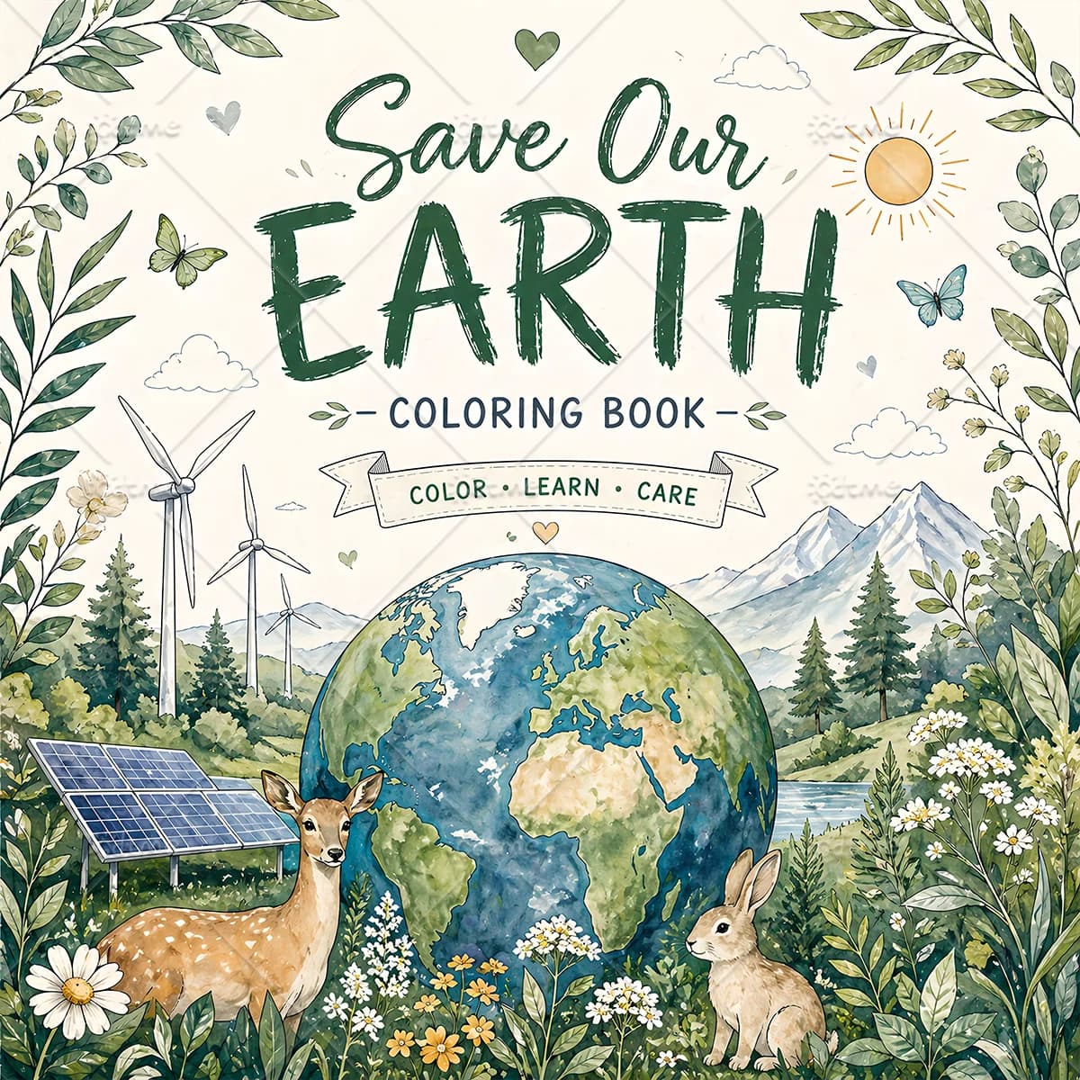 Livre de coloriage pour adultes Earth Day Bold-easy Patterns, livre de dessin mignon, cadeau idéal p