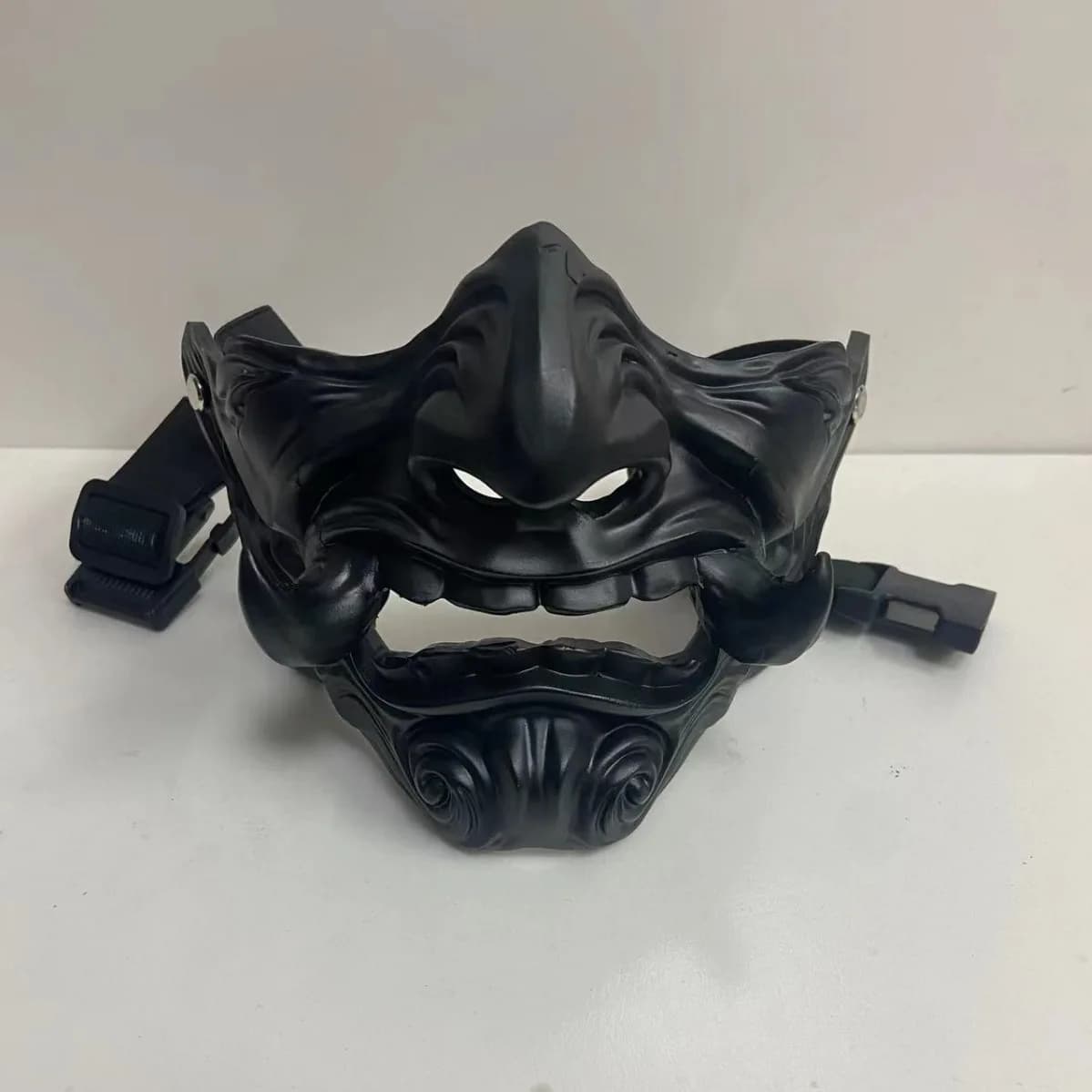 Prajna Ninja masque Cosplay japonais Oni samouraï démon Kabuki Hannya demi visage résine masque Hall