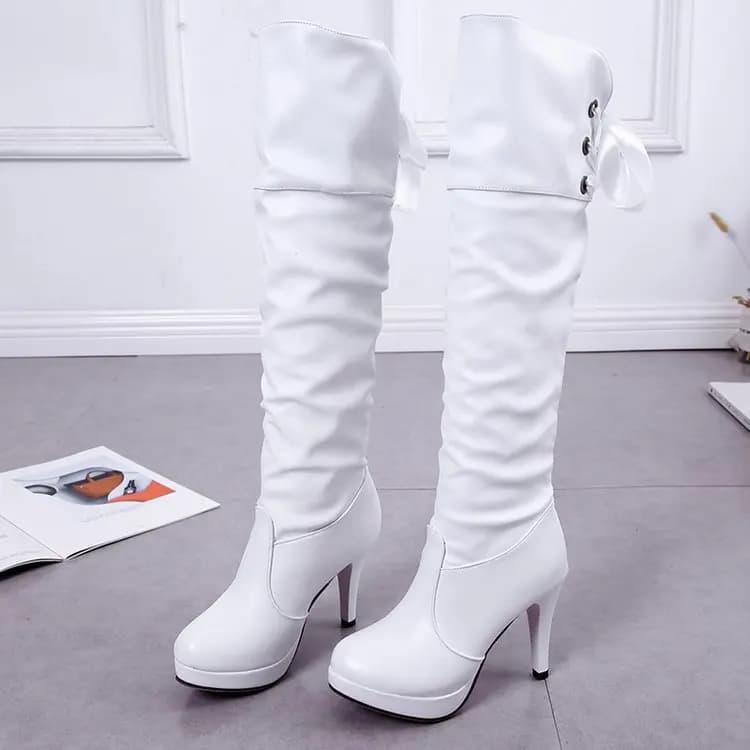 Femmes bottes de luxe chevalier femmes longueur botte mode Sexy chaussures en cuir souple en cuir él