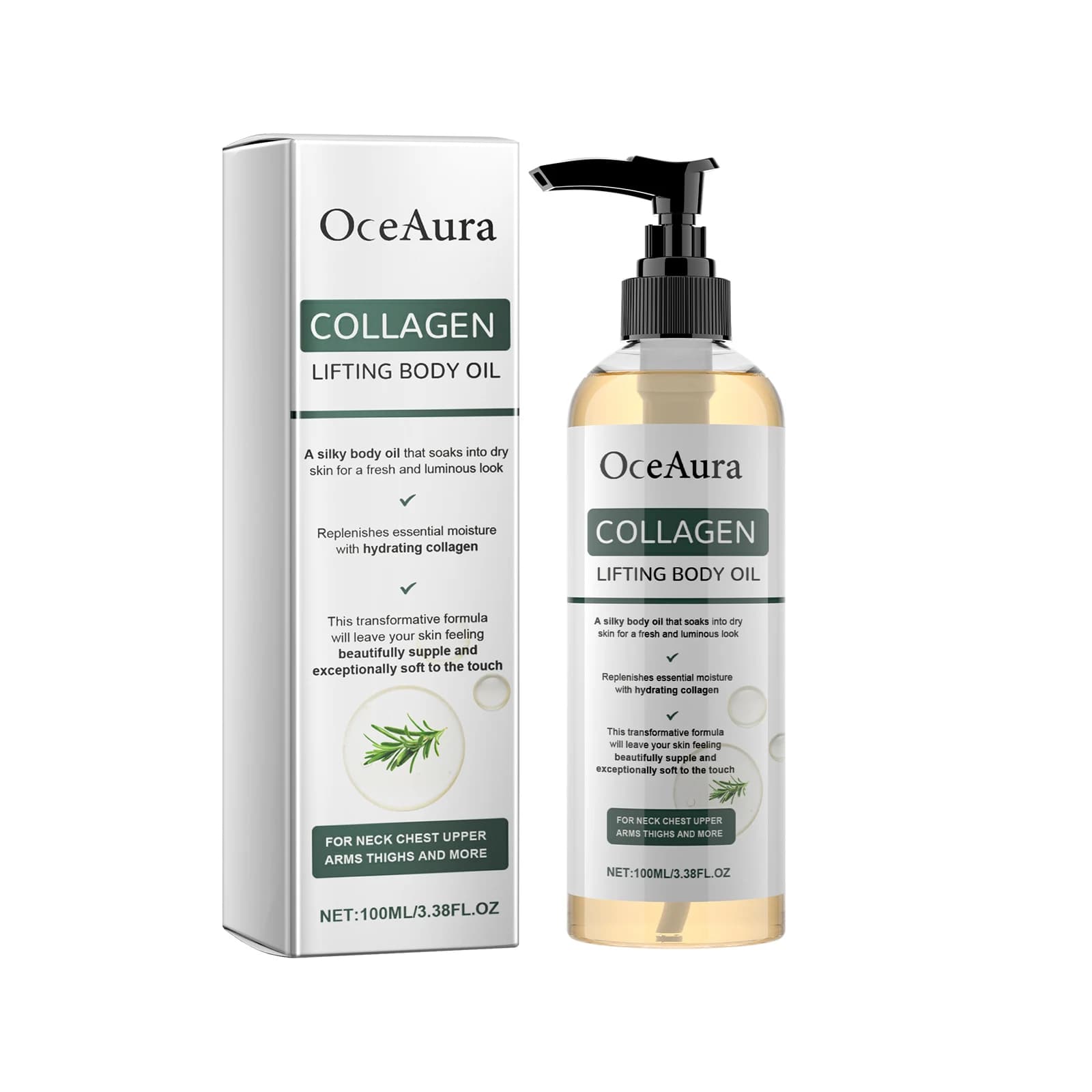 OceAura huile corporelle au collagène huile essentielle de Massage pour tout le corps hydratant et h