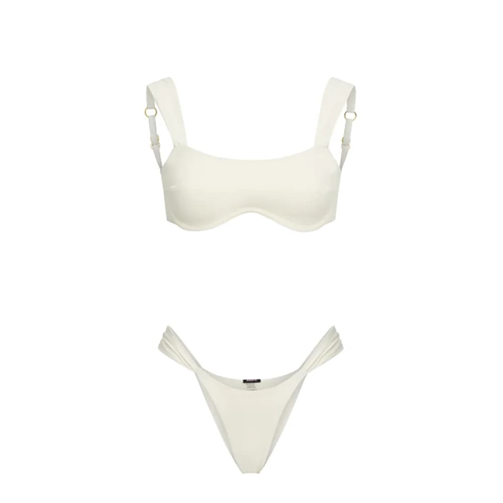 Lot de 2 maillots de bain une pièce sexy pour femme, coupe haute, monokini, biquini uni, push-up, te