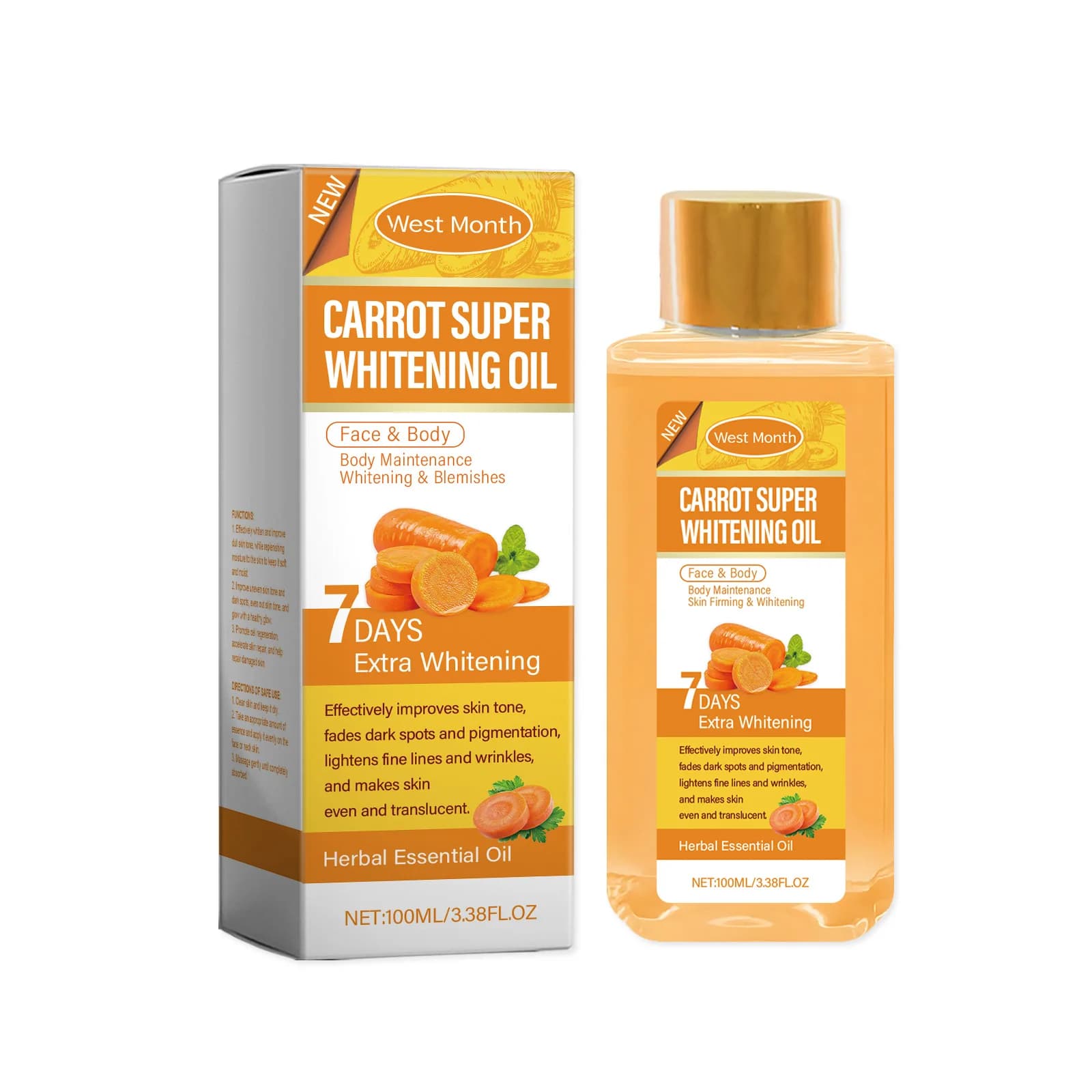 Huile de papaye Super blanchissante, hydratante lissante, éclaircissante, Anti-âge, nourrissante, éc