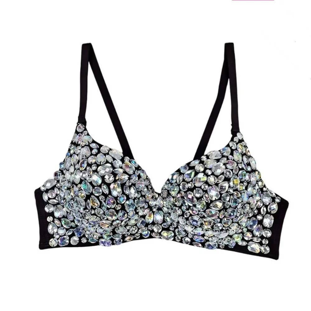 Discothèque fête Bustier soutien-gorge Corset Ultra-court dos nu mince haut court Camis mode Sexy di