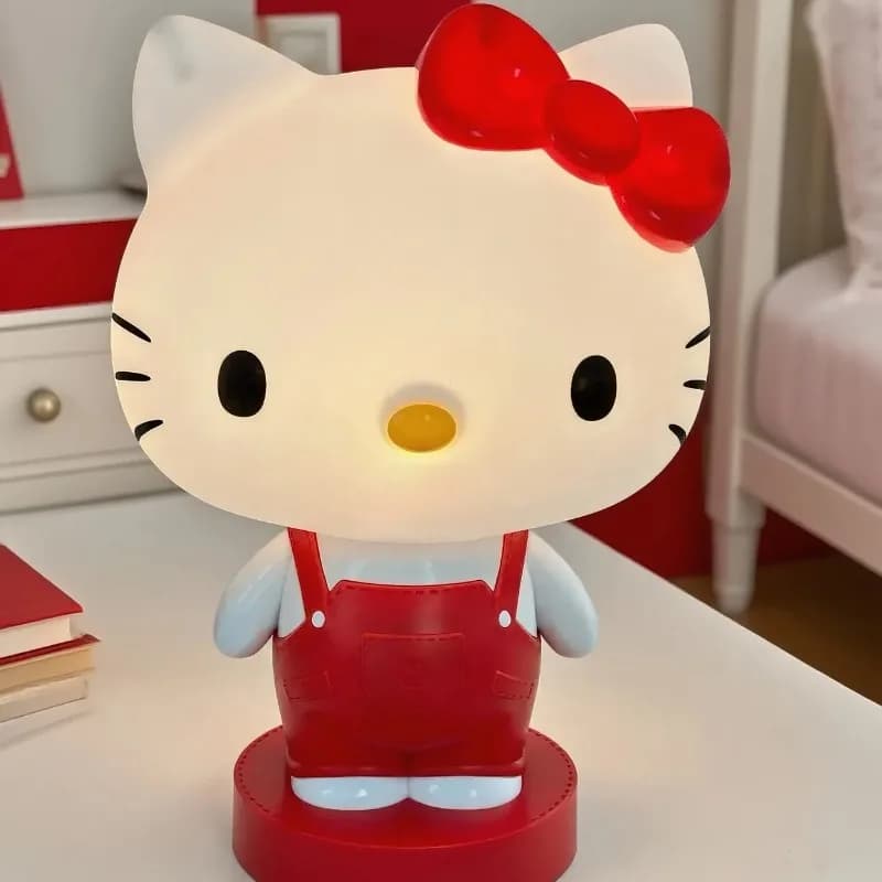 Veilleuse HelloKitty Sanrio Kawaii Anime Cartoon, pour un sommeil réparateur, avec lumière chaude, o