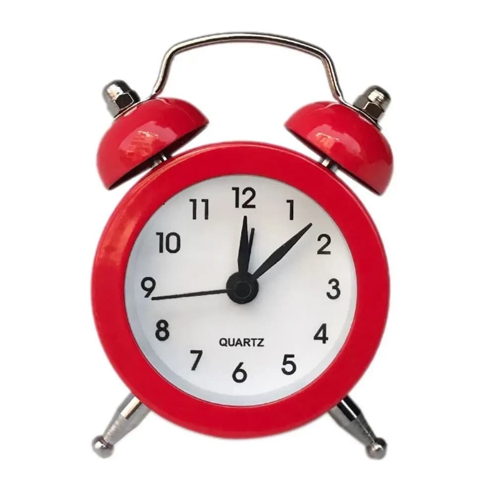 Petit réveil électronique en métal avec oreilles de lapin, montre de table mignonne, horloge de bure