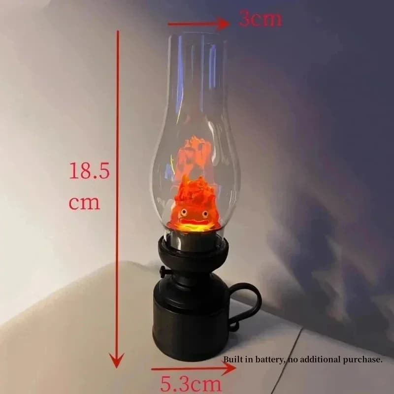 1 pièces dessin animé Vintage flamme lumière Casifa veilleuses Anime flamme kérosène bougie lumière
