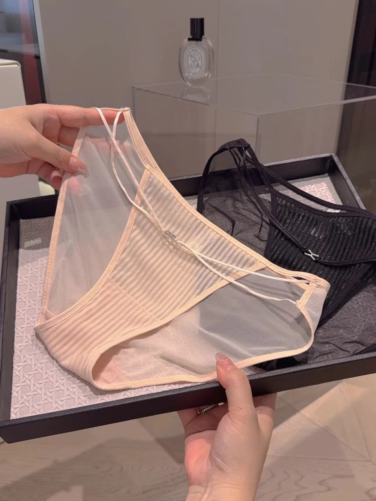 Sous-vêtements Sexy en dentelle pour femmes, culotte à fente haute Pure Desire pour filles, bas en c
