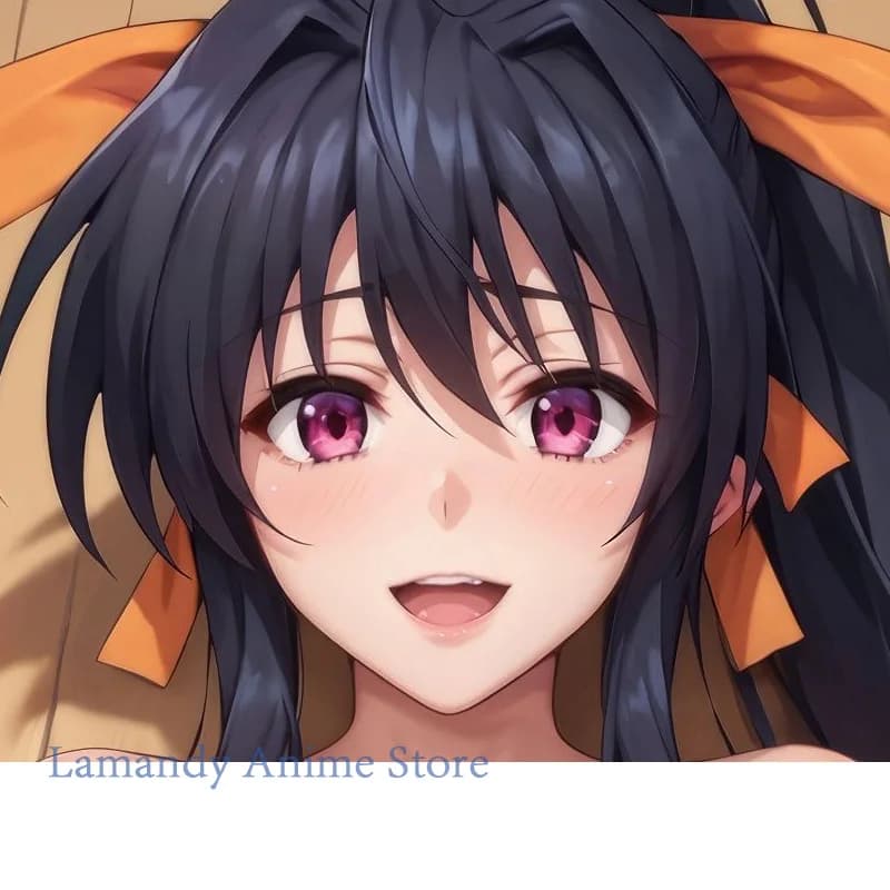 Dakimakura Anime Akeno Himejima – Housse de coussin de corps grandeur nature à impression double fac