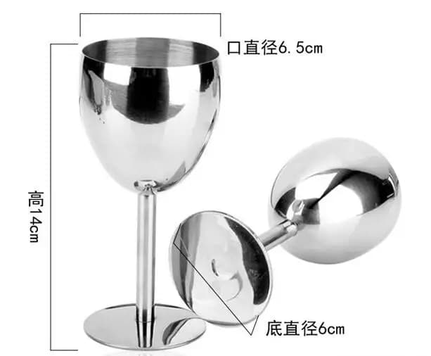 Verre à vin en acier, tasse à boire 180/240/350ml, gobelet à vin, verre à Champagne