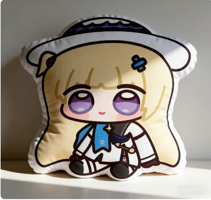 Coussin en peluche mignon en forme de personnage de dessin animé Wuthering Waves Phoebe, cadeau de c