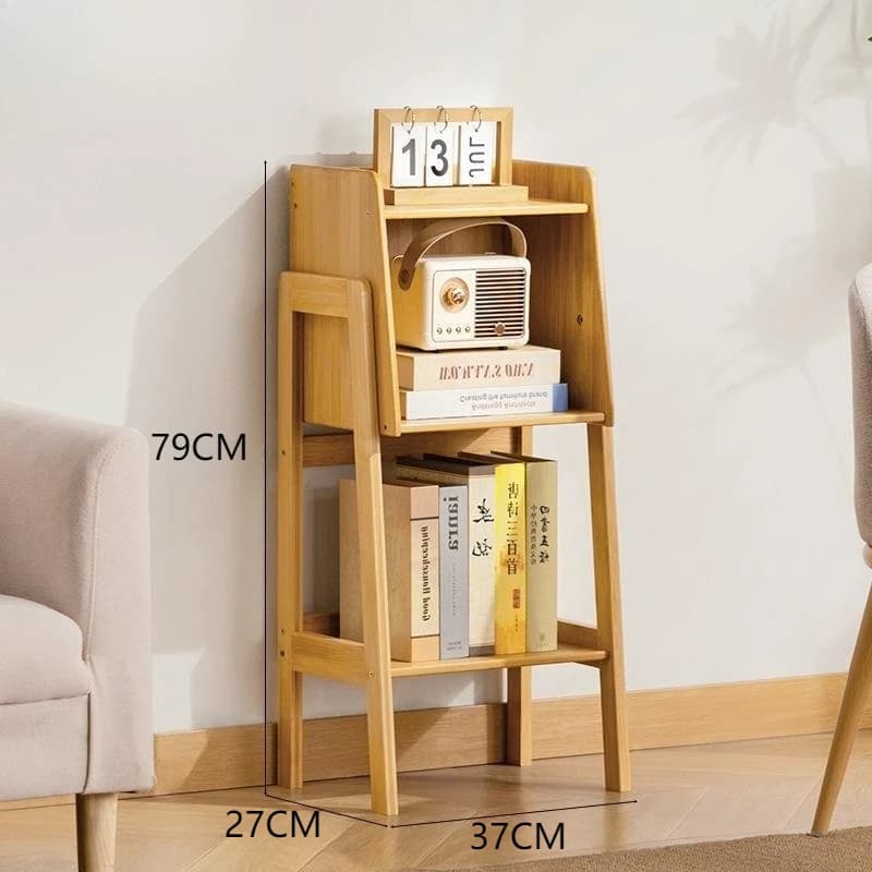 Bibliothèque en bambou rétro, étagère de rangement pour livres, présentoir pour livres de salon, org