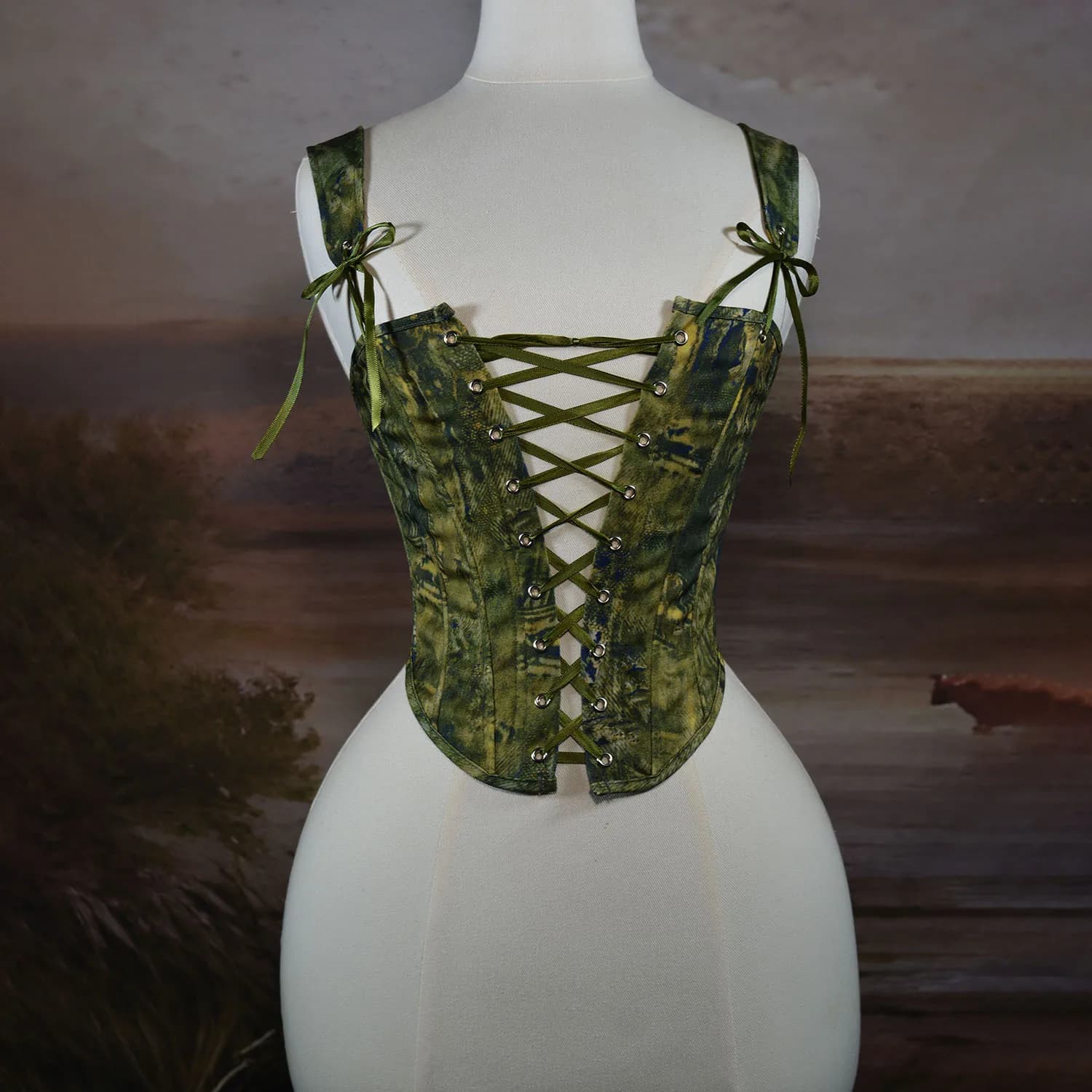 Corset Bustier à lacets sur le devant pour femmes, haut façonnant désossé, corsage Vintage avec ferm