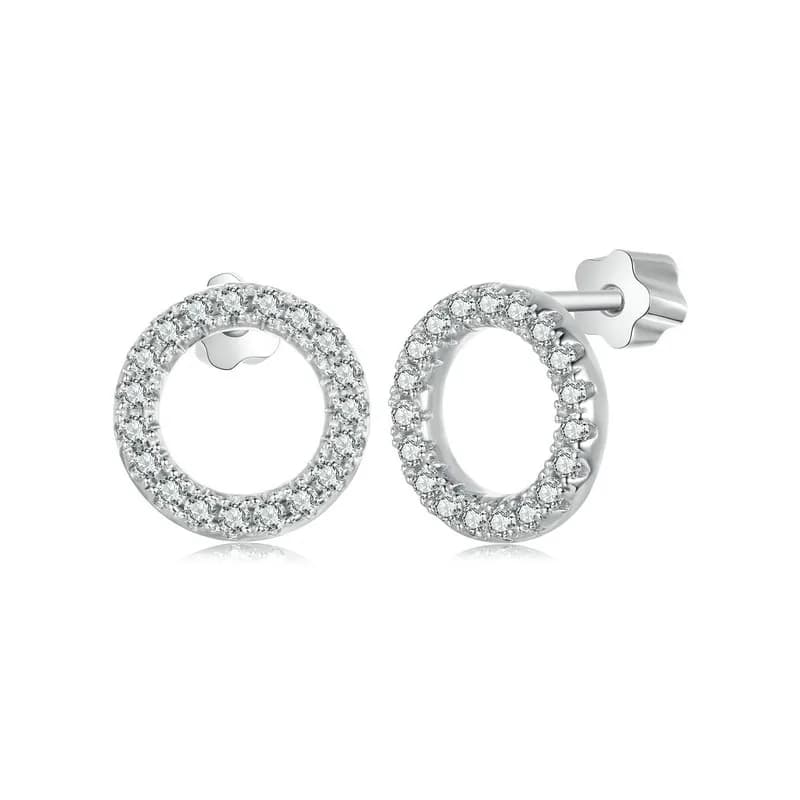 Bamoer-Boucles d'Oreilles en Forme de U en Moissanite, Diamant de Laboratoire Éblouissant en Argent