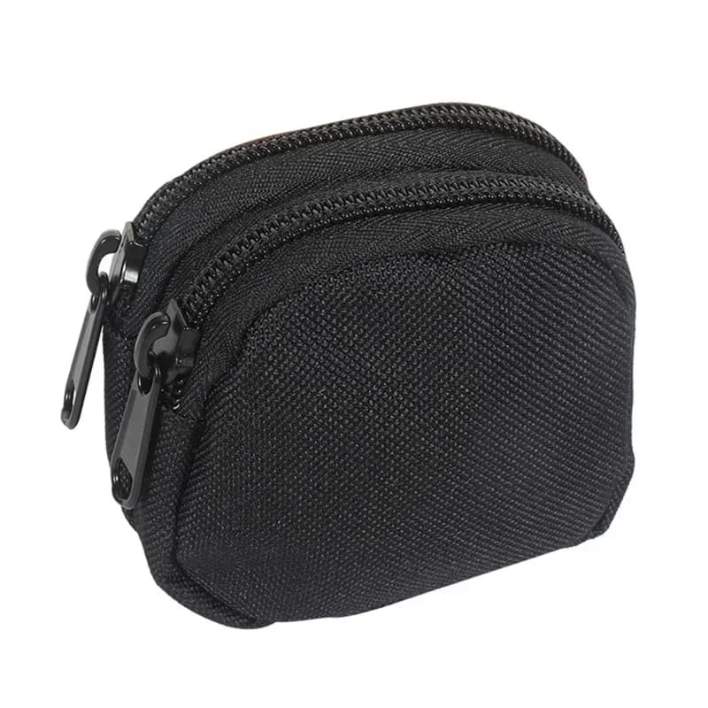 Porte-monnaie en Nylon à Double fermeture éclair pour hommes, pochette tactique Molle légère pour l'