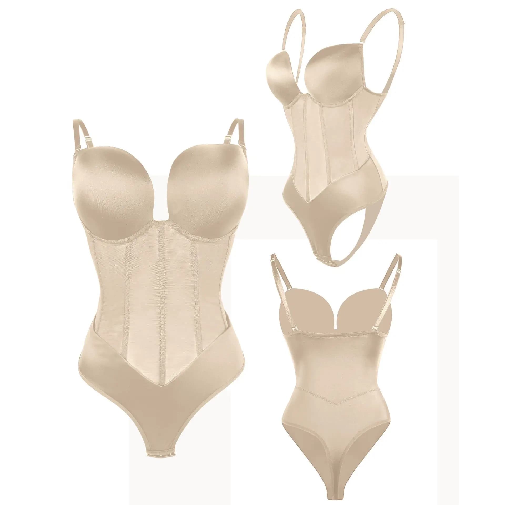 Body cou femmes Corsets Shapewear amovible résille extensible décontracté Club licou taille moyenne