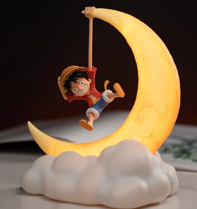 Une pièce Luffy veilleuse Anime périphérique décoration de bureau contrôle magnétique lune lampe enf