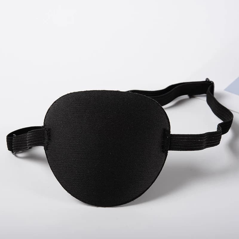 Patch oculaire pirate unisexe noir, lavable et ajustable, pour enfant, idéal pour le cosplay
