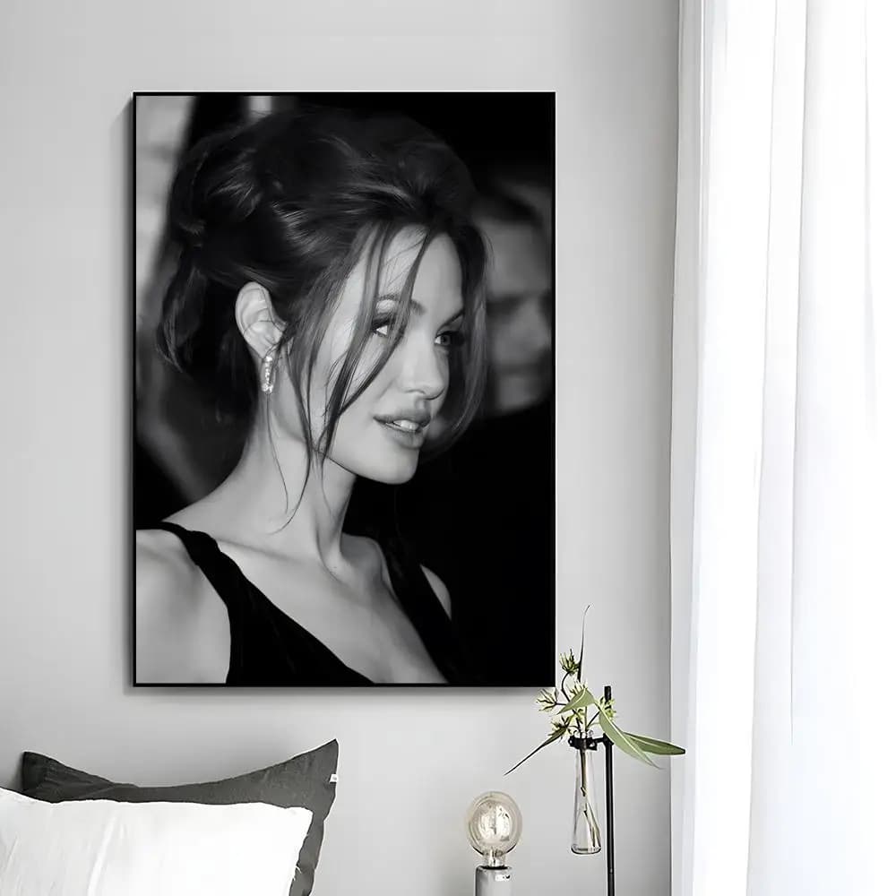Affiche murale décorative Angelina J-Jolie, impression artistique, décoration murale, décoration de