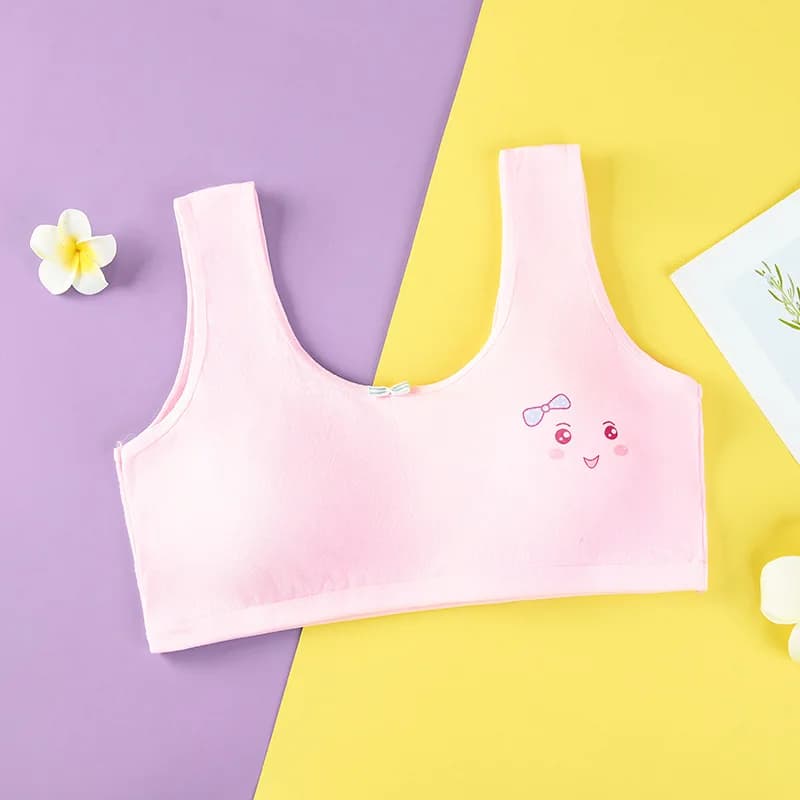 Soutien-gorge en coton pour élèves du primaire, soutien-gorge de sport, sous-vêtements pour enfants,