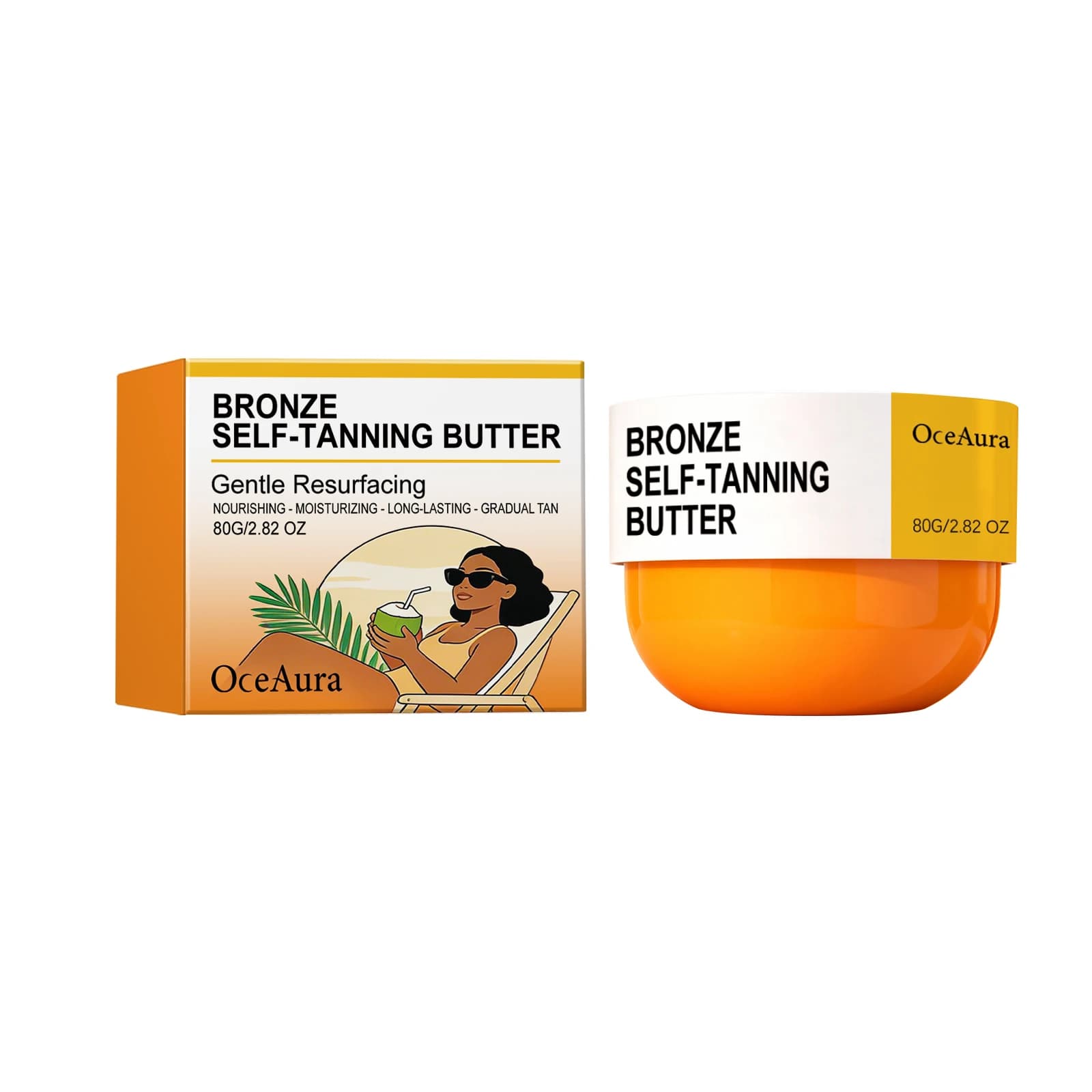 Beurre autobronzant au bronze, lotion corporelle à bronzage progressif, nourrissante, hydratante, au
