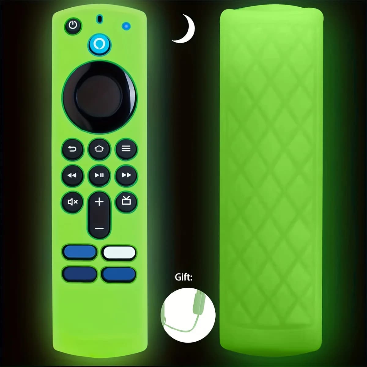 Ensemble de télécommande Firestick 1/2/3 pièces avec lanière qui brille dans la nuit, ensemble de té