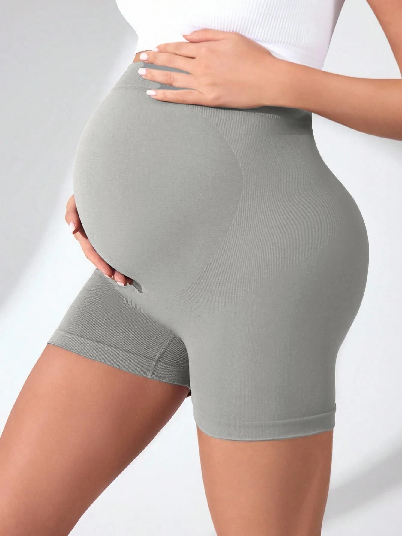 Leggings de maternité taille haute, soutien du ventre, pour femmes enceintes, pantalons slim de gros