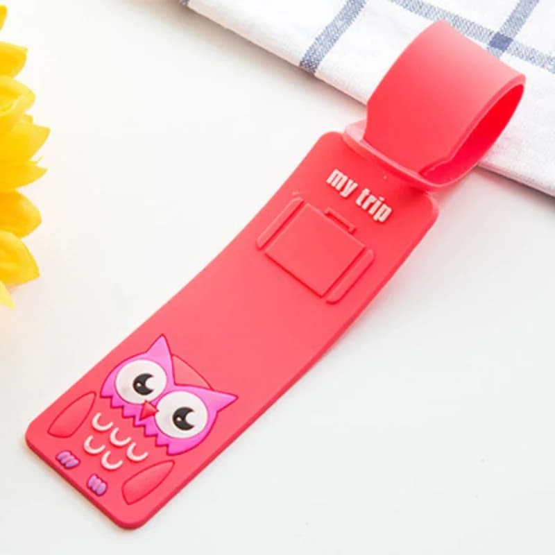 Belle étiquette de bagage en Silicone, étiquette de bagage pour carte d'embarquement, accessoires de