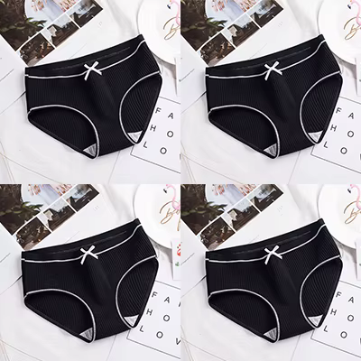 Femmes coton culottes pour femmes 4 pièces jeune fille culottes belles femmes culottes dames fileté 