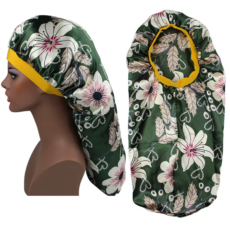 Bonnet de Nuit en Satin pour femmes, en soie imprimée, pour dormir, pour Cheveux