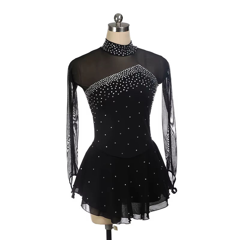 Nasinaya-Robe d'entraînement de compétition de patinage artistique pour femmes, costume AqPerformanc