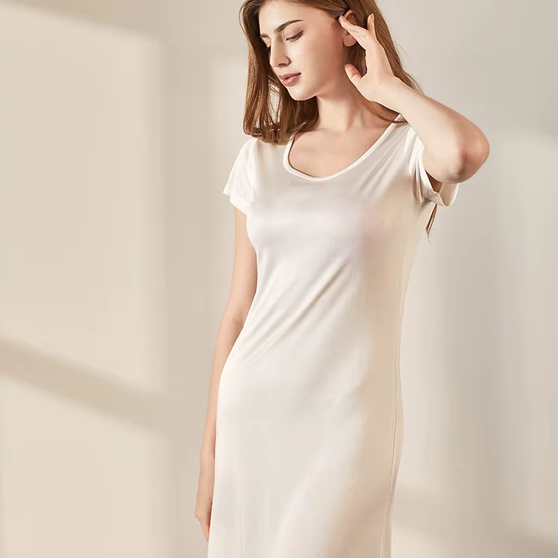 FImtairah femmes chemise de nuit à manches courtes été longue robe de nuit pijamas dames vêtements d