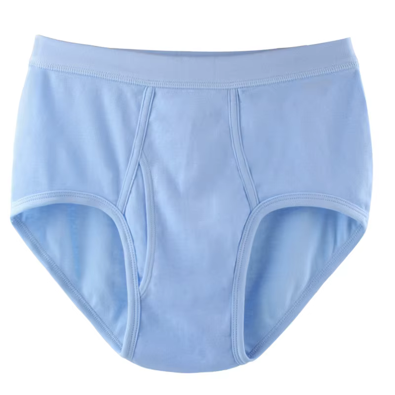 Sous-vêtements monochromes respirants pour hommes, 100% coton, culottes confortables, grande taille,