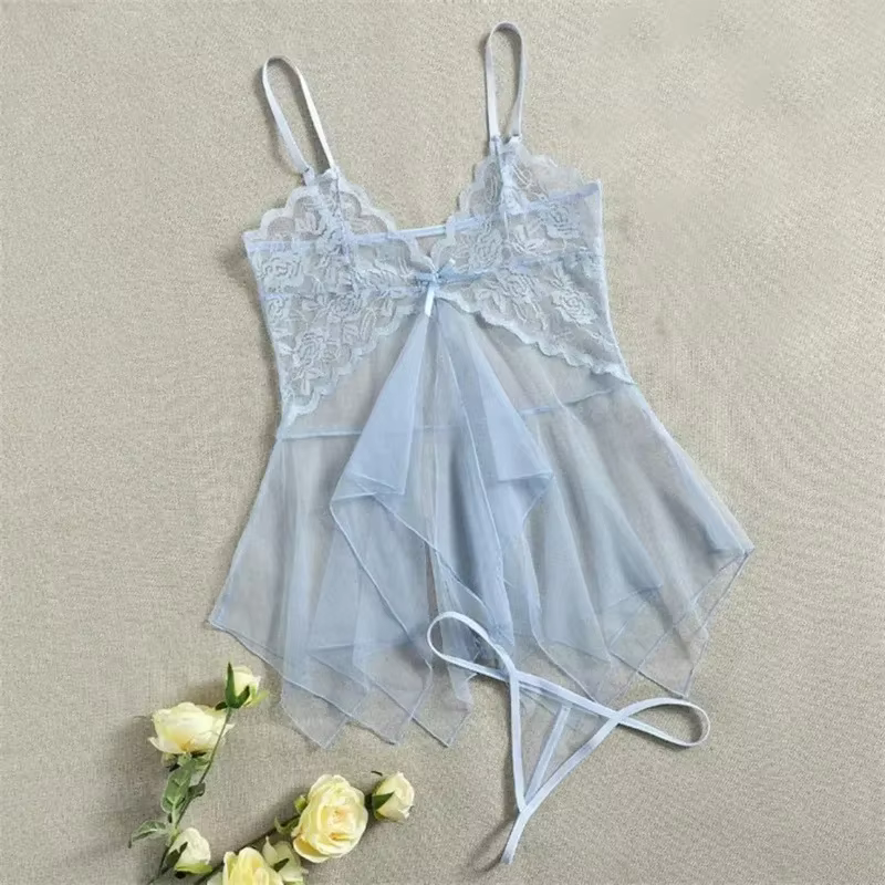 Nouvelle Lingerie Sexy pour Femmes Raffinées : Ensemble Intime en Dentelle et Tulle Transparent Élég