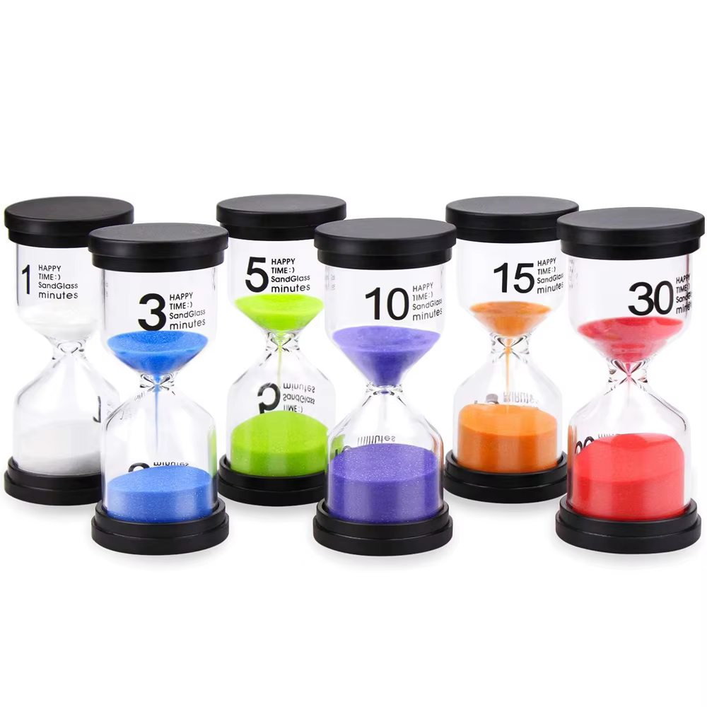 1 pièces 1/3/5/10/15/30 Minutes sablier montre sablier minuterie montre horloge cadeau enfants sable