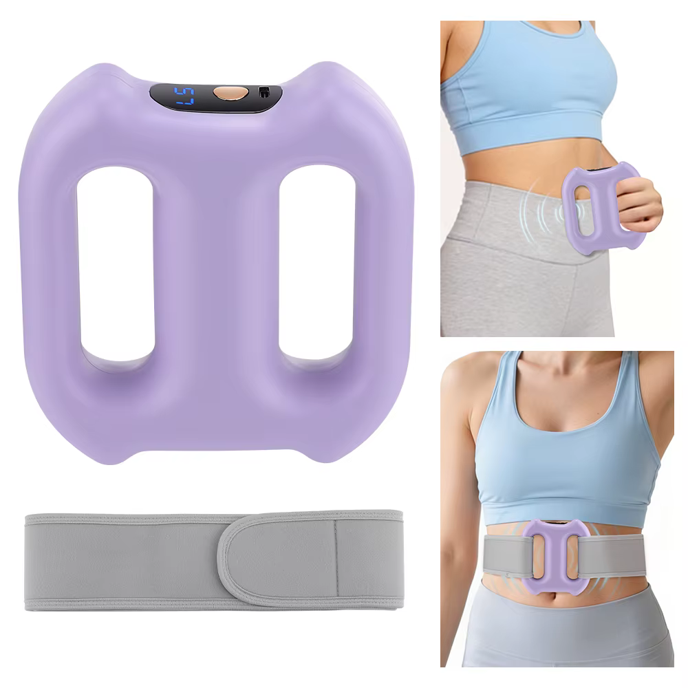 Masseur de Fascia à double anneau vibrant Portable avec ceinture, perte de graisse, amincissant, brû