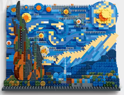 Ensemble de construction Starry Night, idéal comme cadeau, pour la décoration et la collection du sa