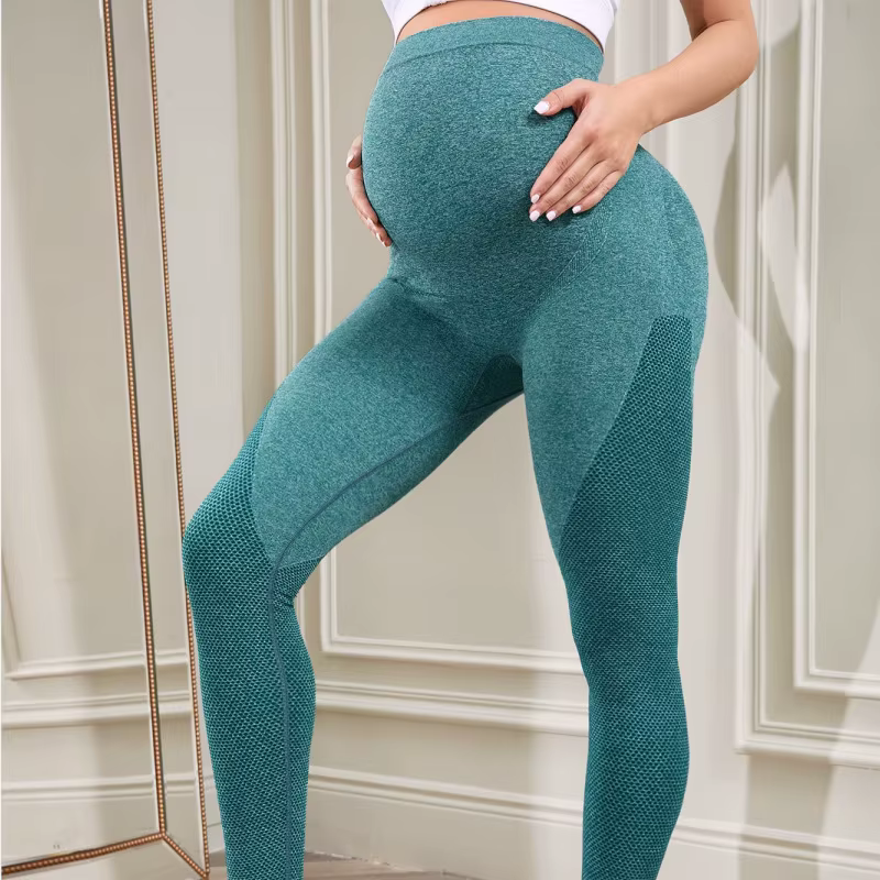Leggings de maternité pour femmes sur le ventre, vêtements de sport de grossesse, pantalons de Yoga