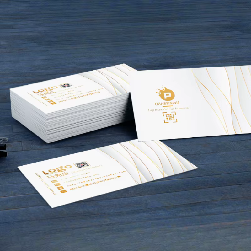 Cartes de visite/dépliants personnalisés gratuits, cartes de visite avec logo, impression or/argent,