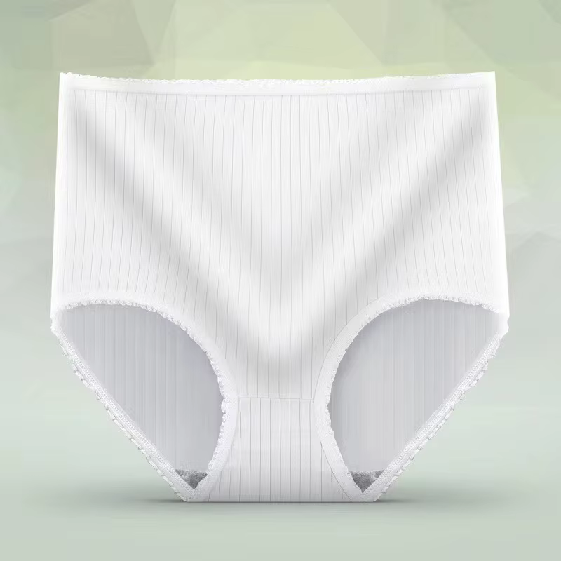 Women Panties Girl Plus Size Underwear High Waist Briefs Breathable Solid Color Soft Female Lingerie