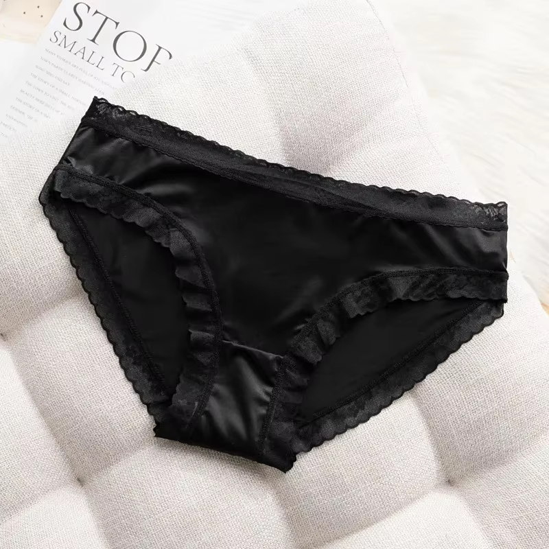 Mode culottes pour femmes Sexy rose sous-vêtements féminins doux glace soie femme culottes sous-vête