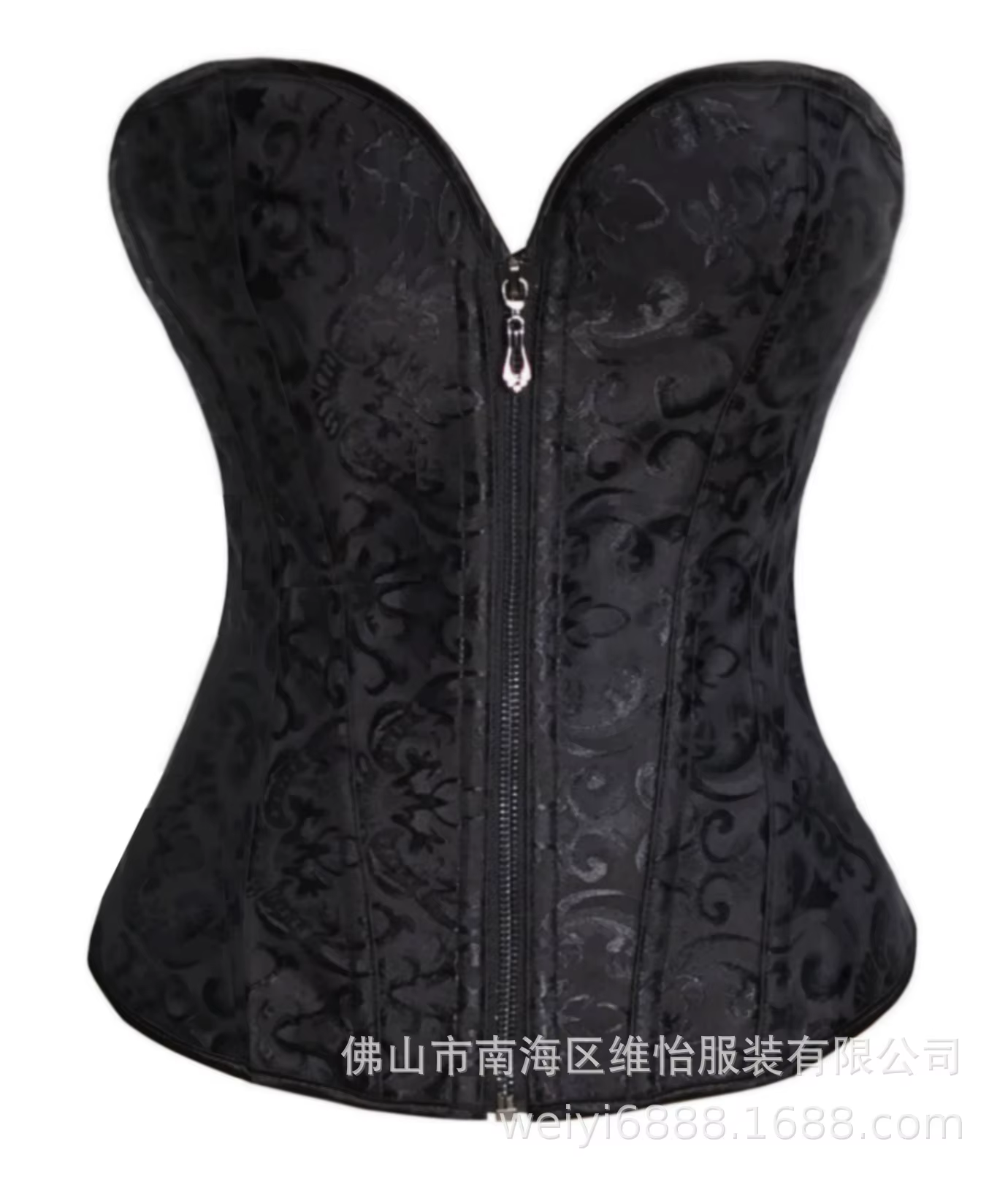 Corset victorien Jacquard avec fermeture éclair, Bustier gothique, surbuste, Lingerie en dentelle, C