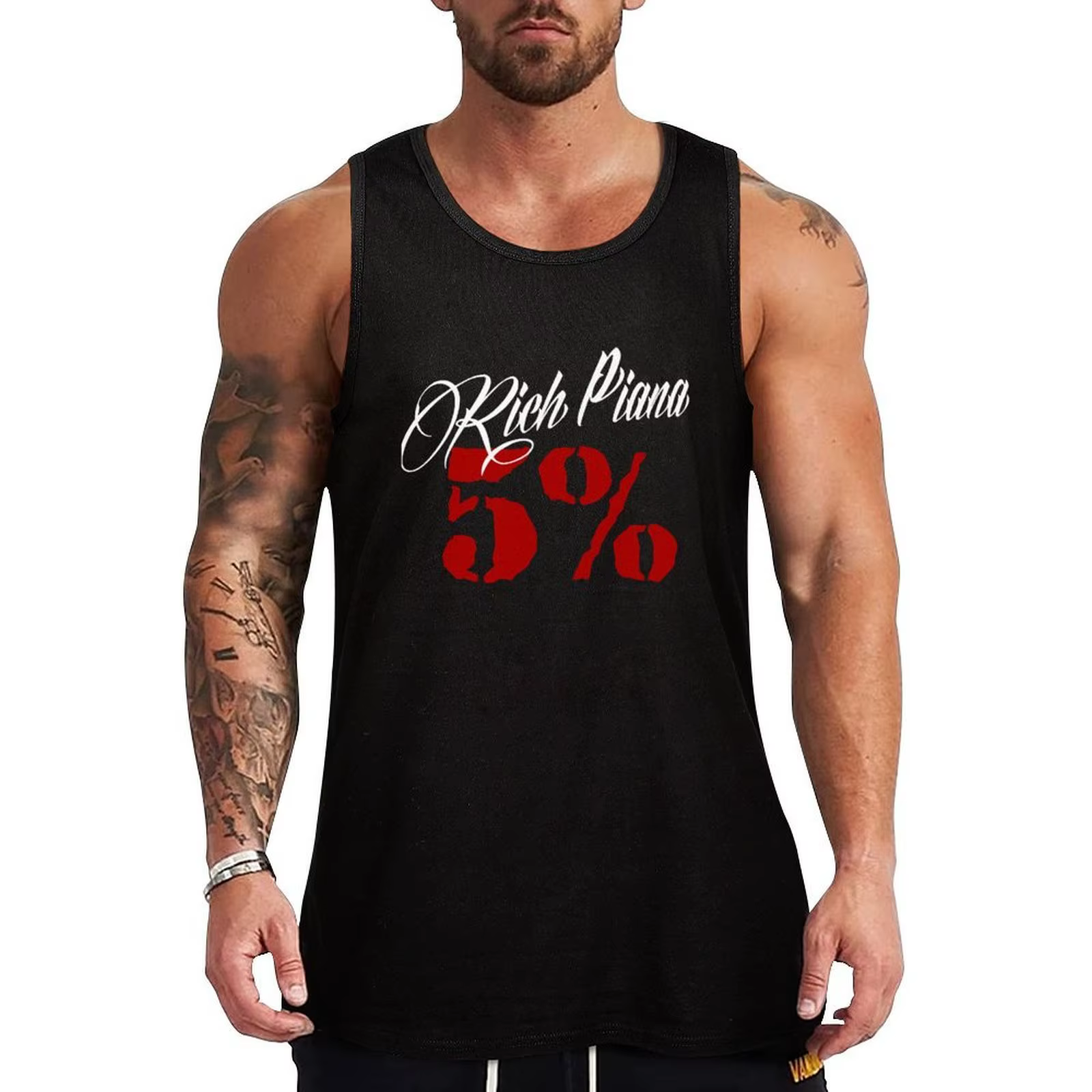 Rich Piana 5 Nutrition Bodybuilder Logo classique Débardeur sans manches pour hommes Singlets pour h
