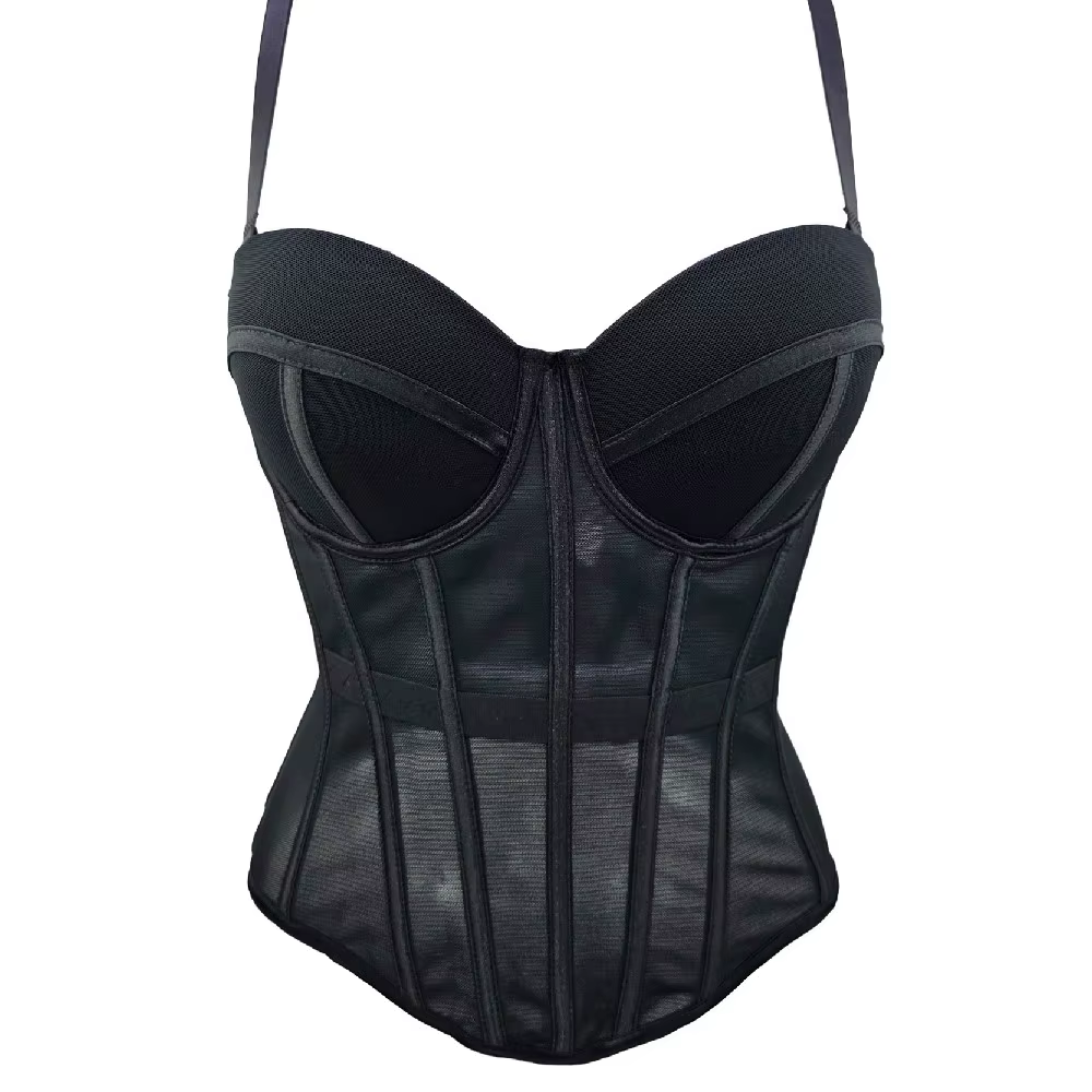 Bustier en maille transparente pour femmes, taille Sexy, élégant, façonnant, Corset pour filles, Sli