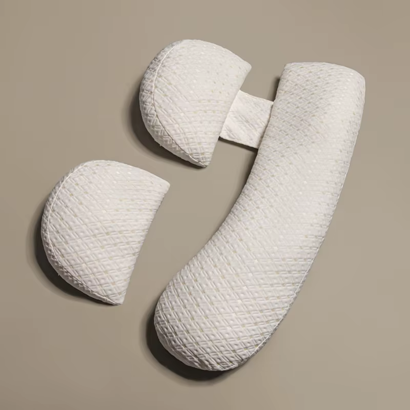 Oreiller de grossesse doux en forme de U, coussin de couchage latéral lombaire pour femmes enceintes