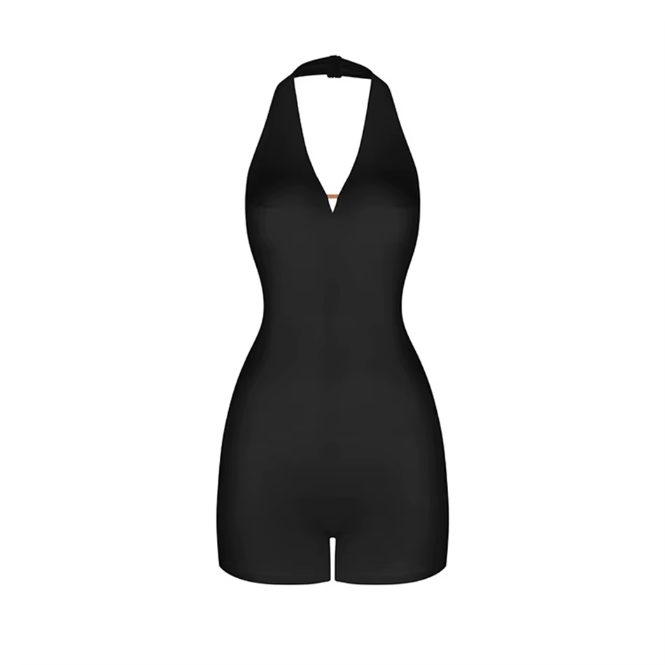 Body de danse latine noir pour femmes, col en V, dos nu, costume de danse latine, vêtements de danse