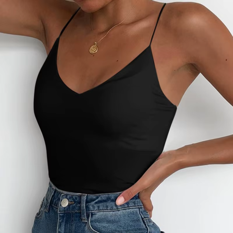 Camisole en Fibrisole Sexy pour Femme, Camisole Mince, Glaçure Précieuse, Bretelles Féminines, Basiq