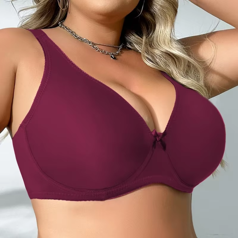 Soutien-gorge à armatures pour gros seins femme couleur unie grande taille soutiens-gorge pour femme