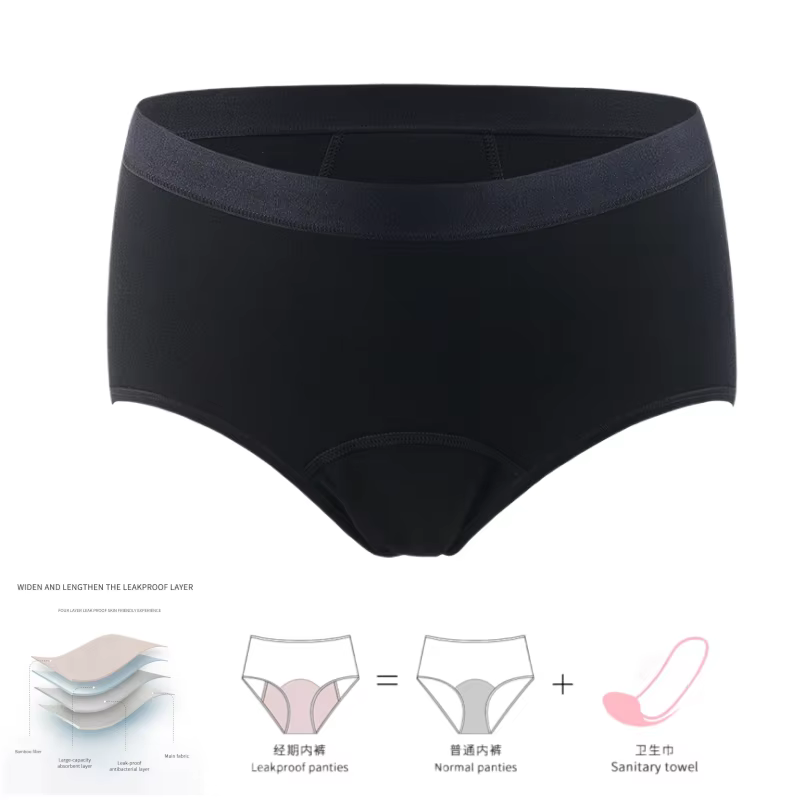 Culotte Menstruelle Super Absorbante pour Femme, Taille Haute, Physiologique, Menstruelle, Menstruel